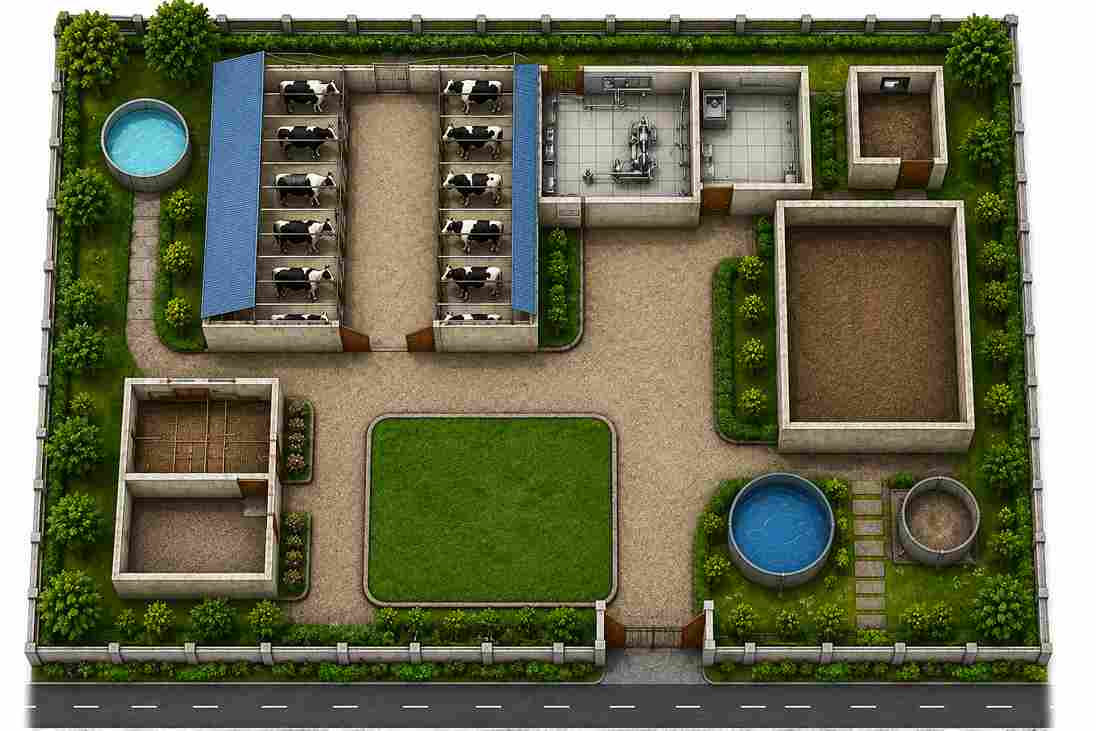 How Much Land for a 20-Cow Dairy Farm Shed & Fodder Guide (2026)